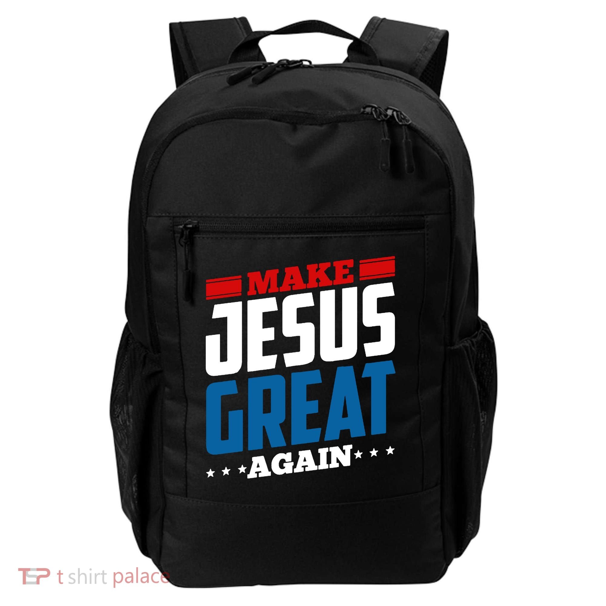 Make Jesus Great Again Red White And Blue Backpack