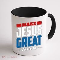 Make Jesus Great Again Red White And Blue Coffee Mug thumb 1