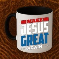 Make Jesus Great Again Red White And Blue Coffee Mug thumb 2