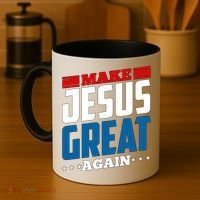 Make Jesus Great Again Red White And Blue Coffee Mug thumb 4