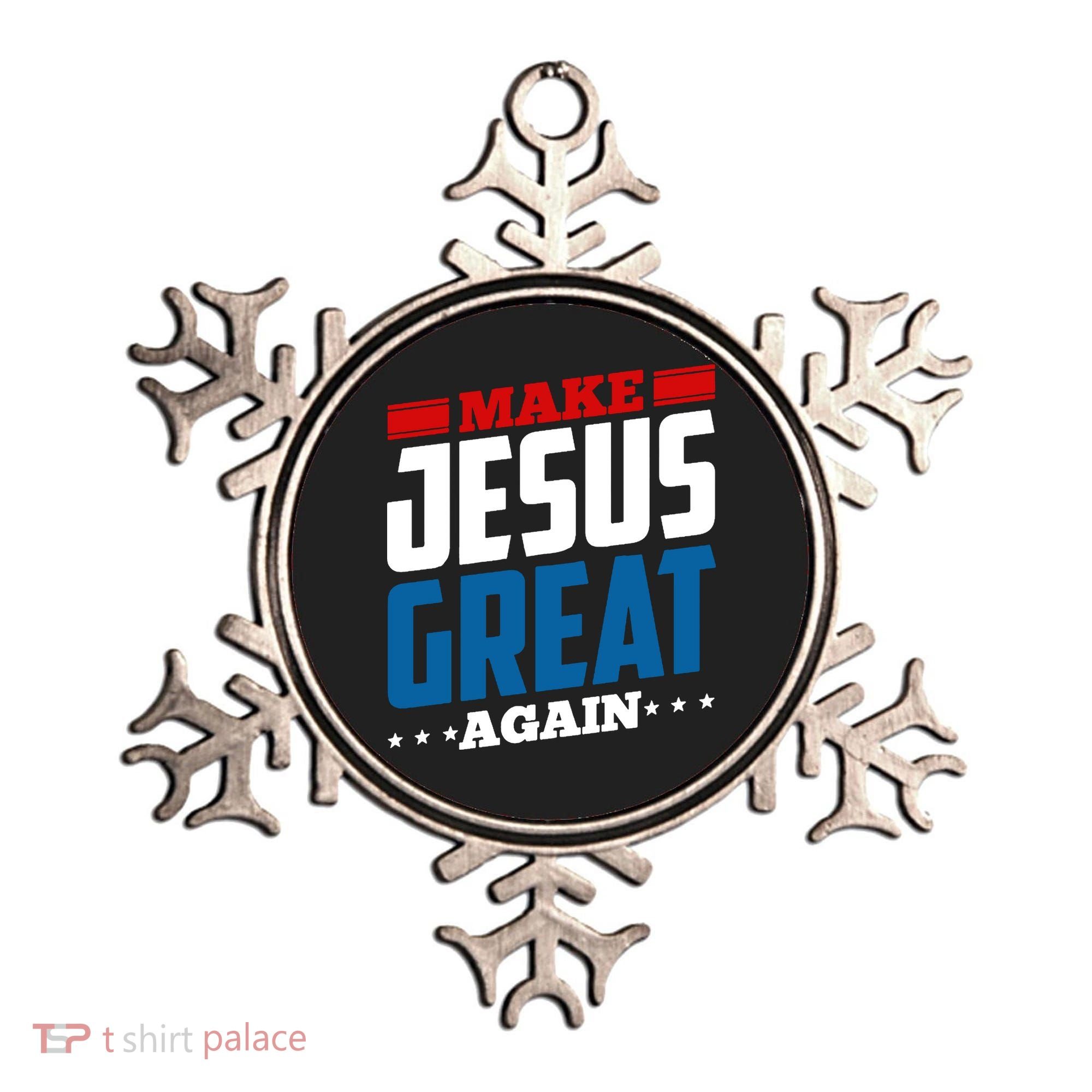 Make Jesus Great Again Red White And Blue Ornament