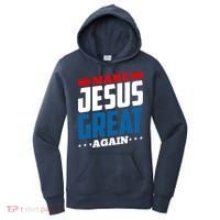Make Jesus Great Again Red White And Blue Women's Hoodie thumb 0