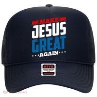 Make Jesus Great Again Red White And Blue Hat thumb 0