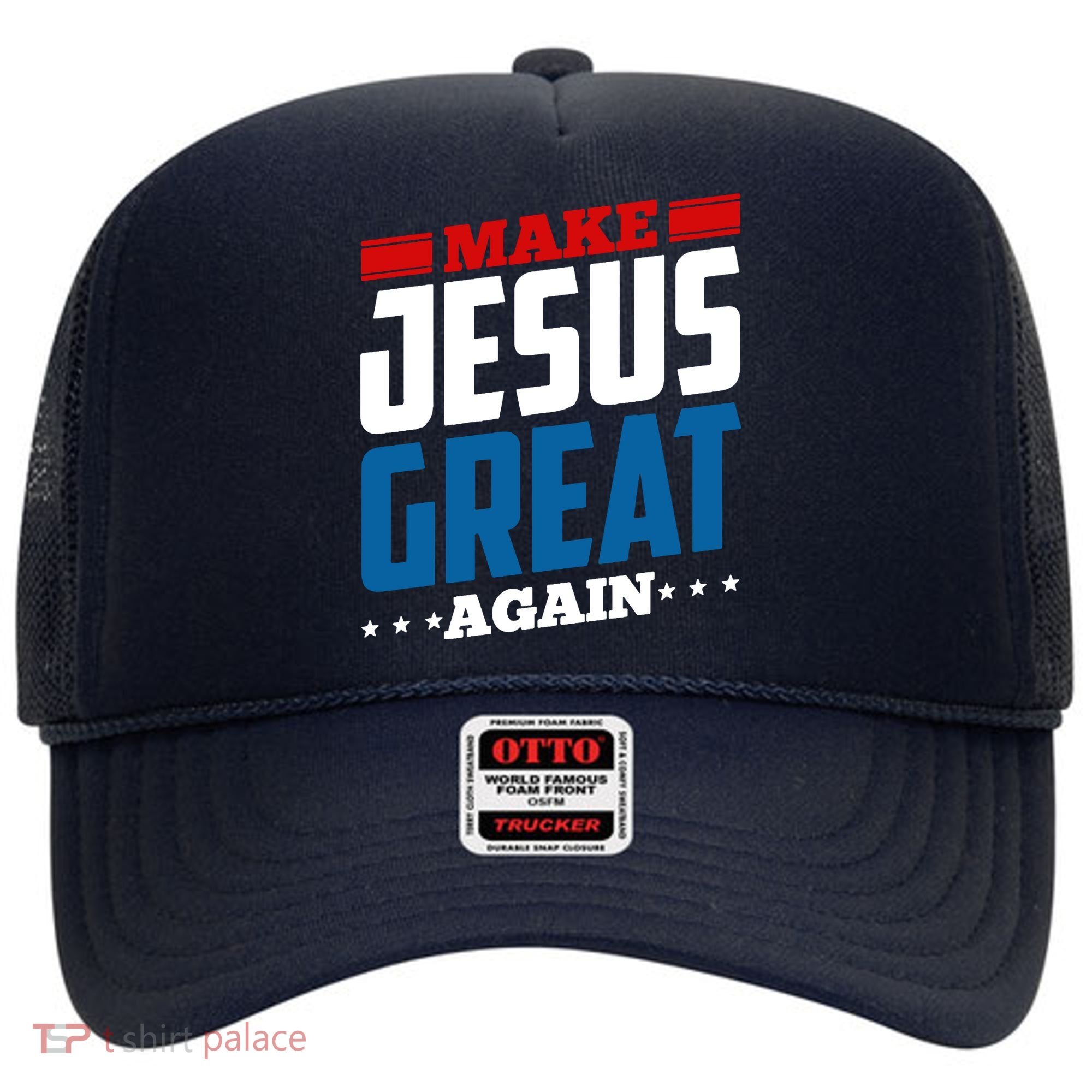 Make Jesus Great Again Red White And Blue Hat