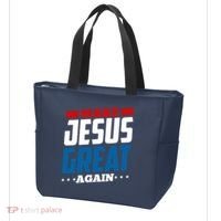Make Jesus Great Again Red White And Blue Tote Bag thumb 3