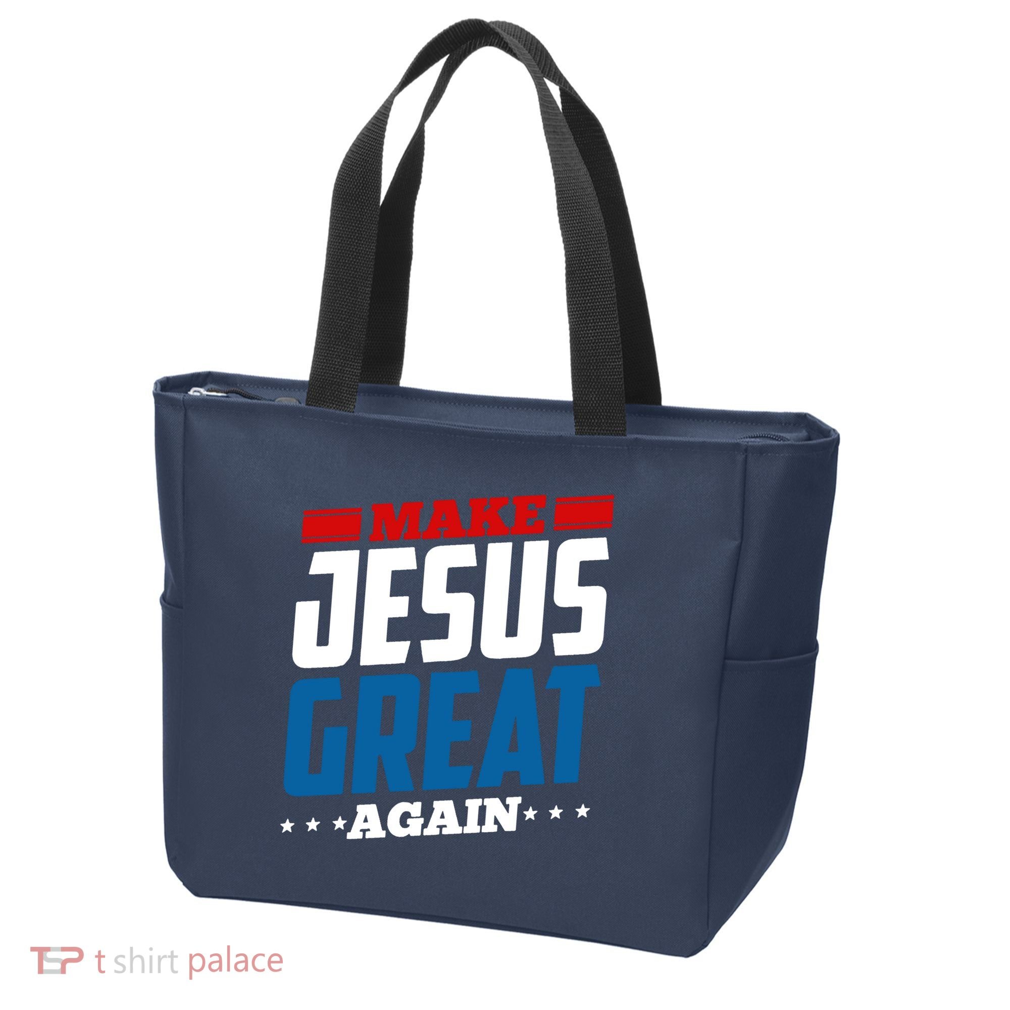 Make Jesus Great Again Red White And Blue Tote Bag