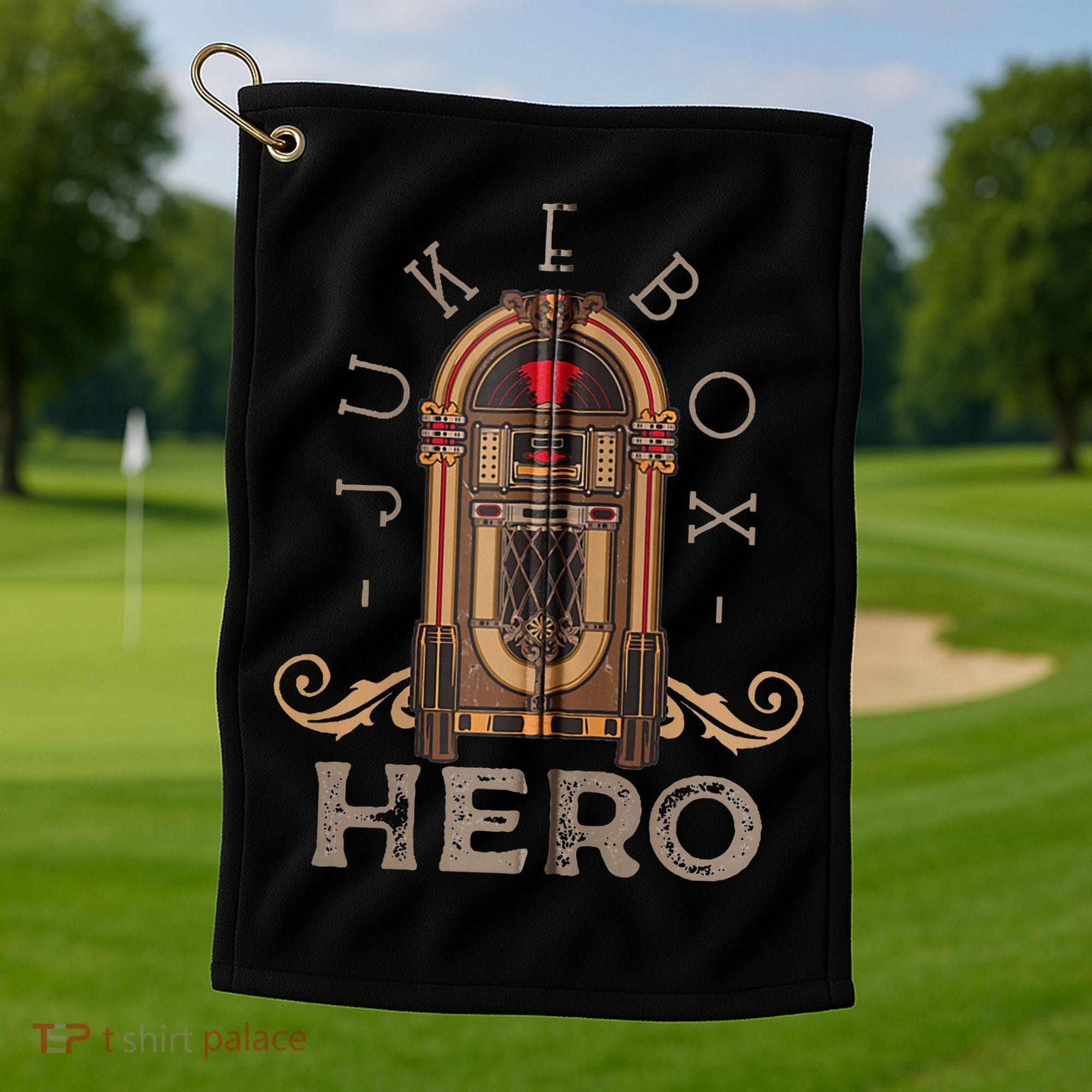 Music Jukebox Hero For Music Karaoke Golf Towel