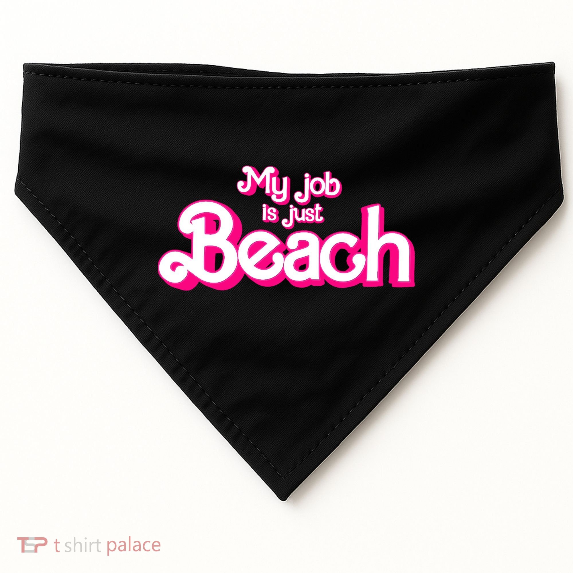 My Job Is Just Beach USA-Made Doggie Bandana