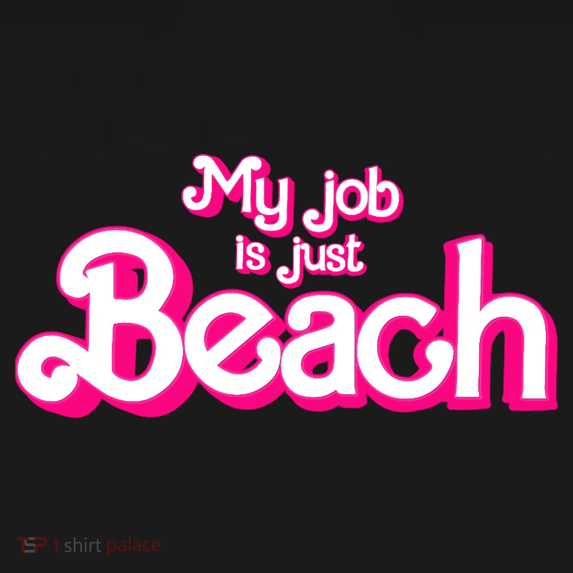 My Job Is Just Beach USA-Made Doggie Bandana