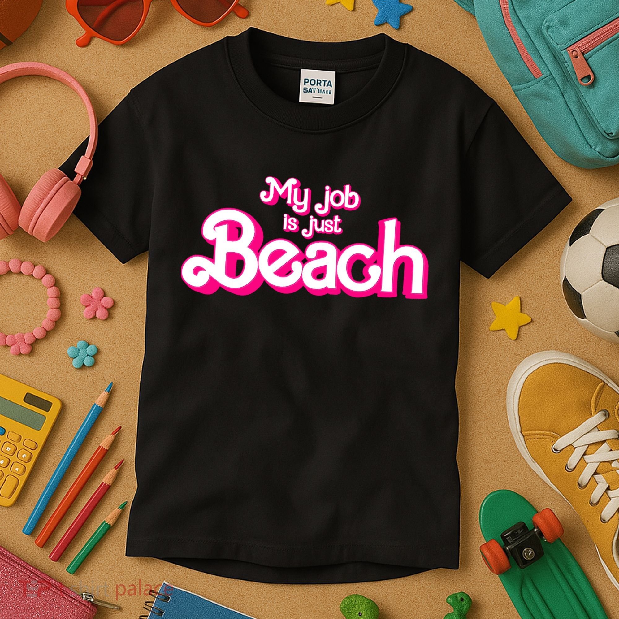 My Job Is Just Beach Kids T-Shirt