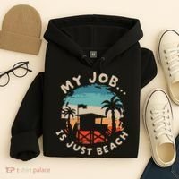 My Job Is The Beach Hoodie thumb 4