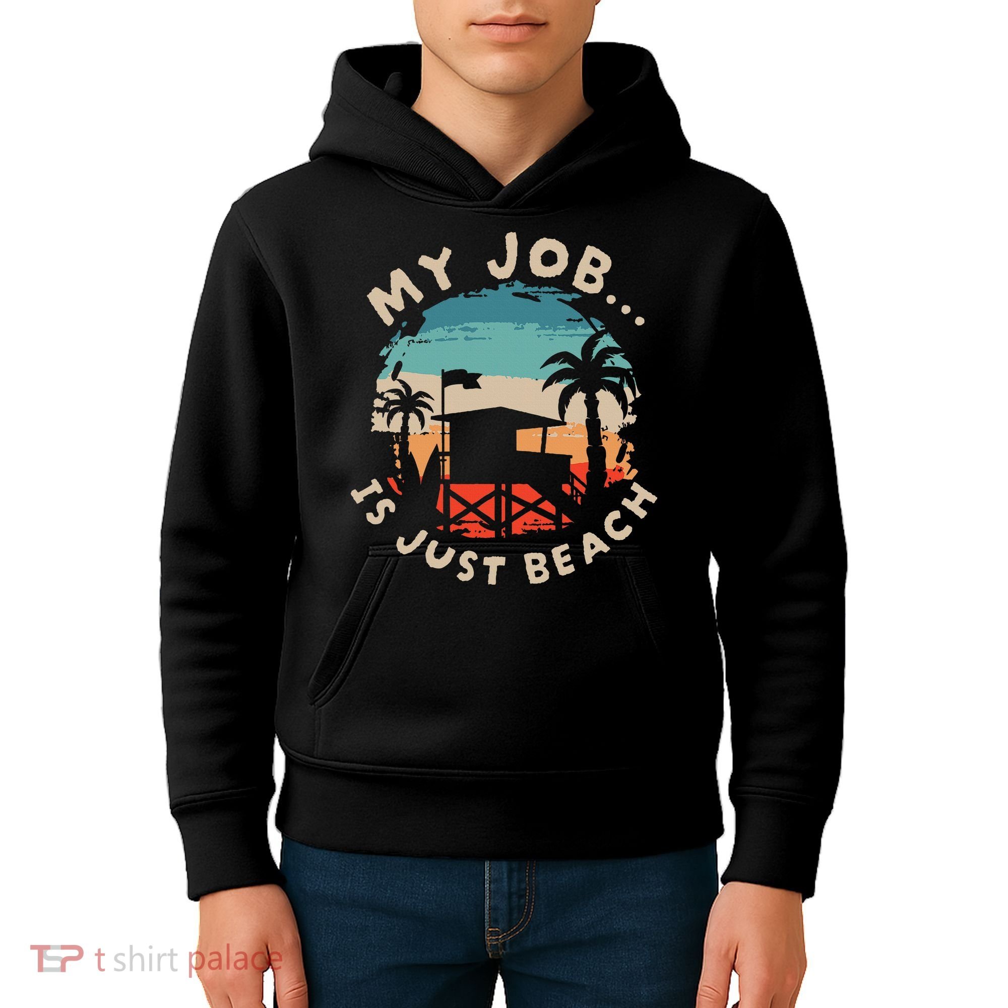 My Job Is The Beach Kids Hoodie