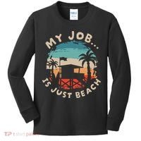 My Job Is The Beach Kids Long Sleeve Shirt thumb 0