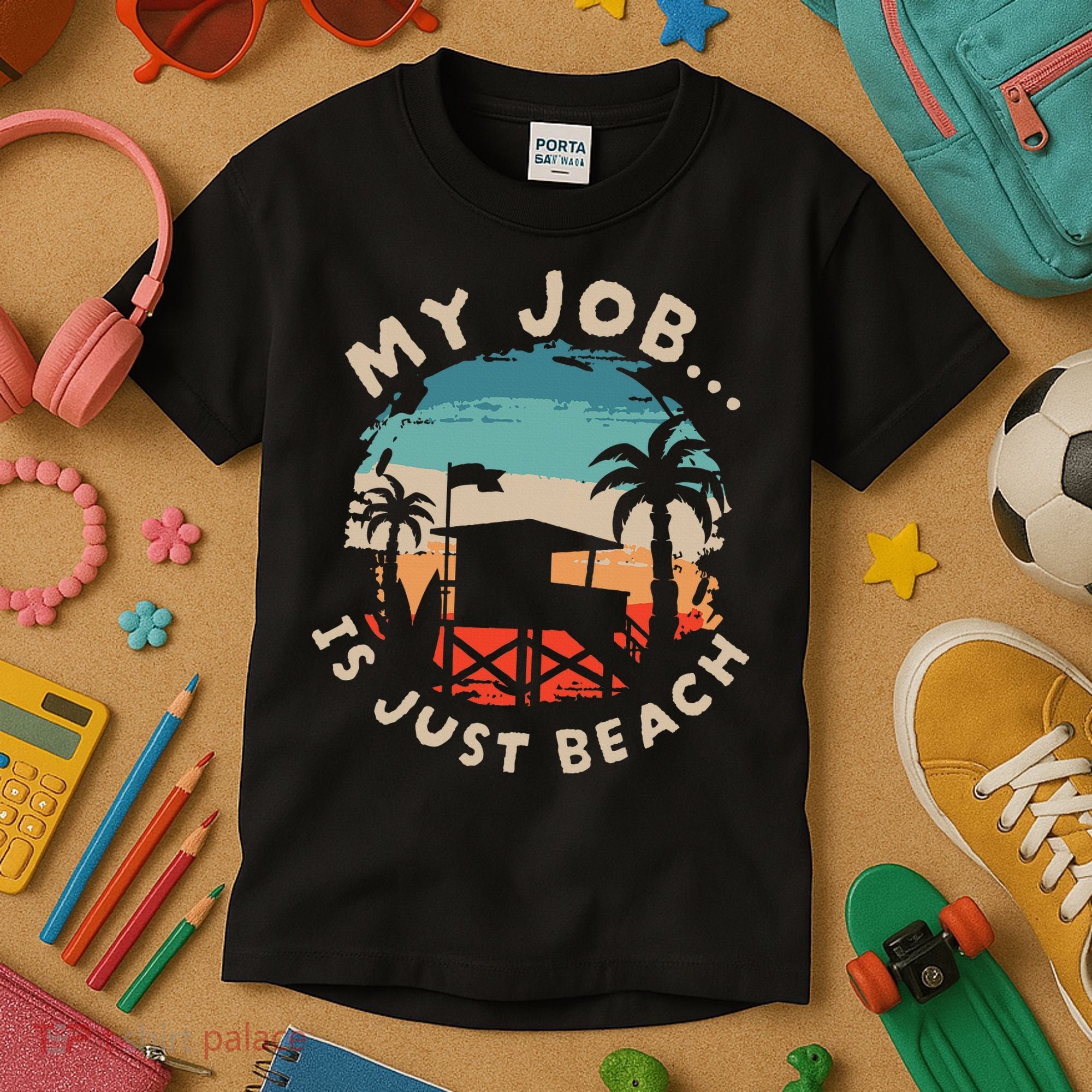 My Job Is The Beach Kids T-Shirt