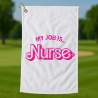 My Job Is Nurse Golf Towel thumb 1
