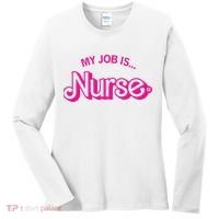 My Job Is Nurse Women's Long Sleeve Shirt thumb 0