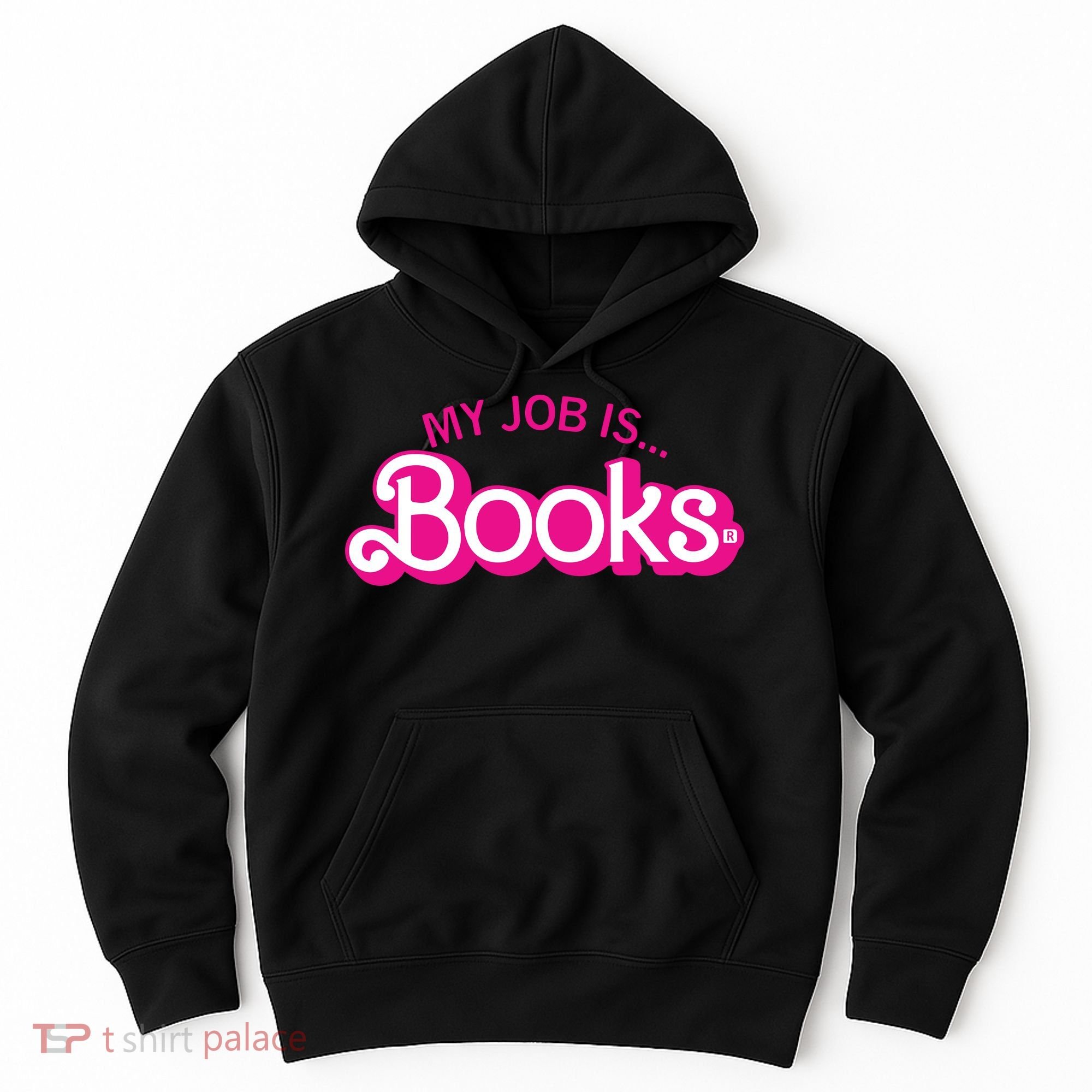 My Job Is Books Retro Pink Style Reading Books Hoodie