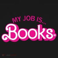 My Job Is Books Retro Pink Style Reading Books Coaster thumb 2