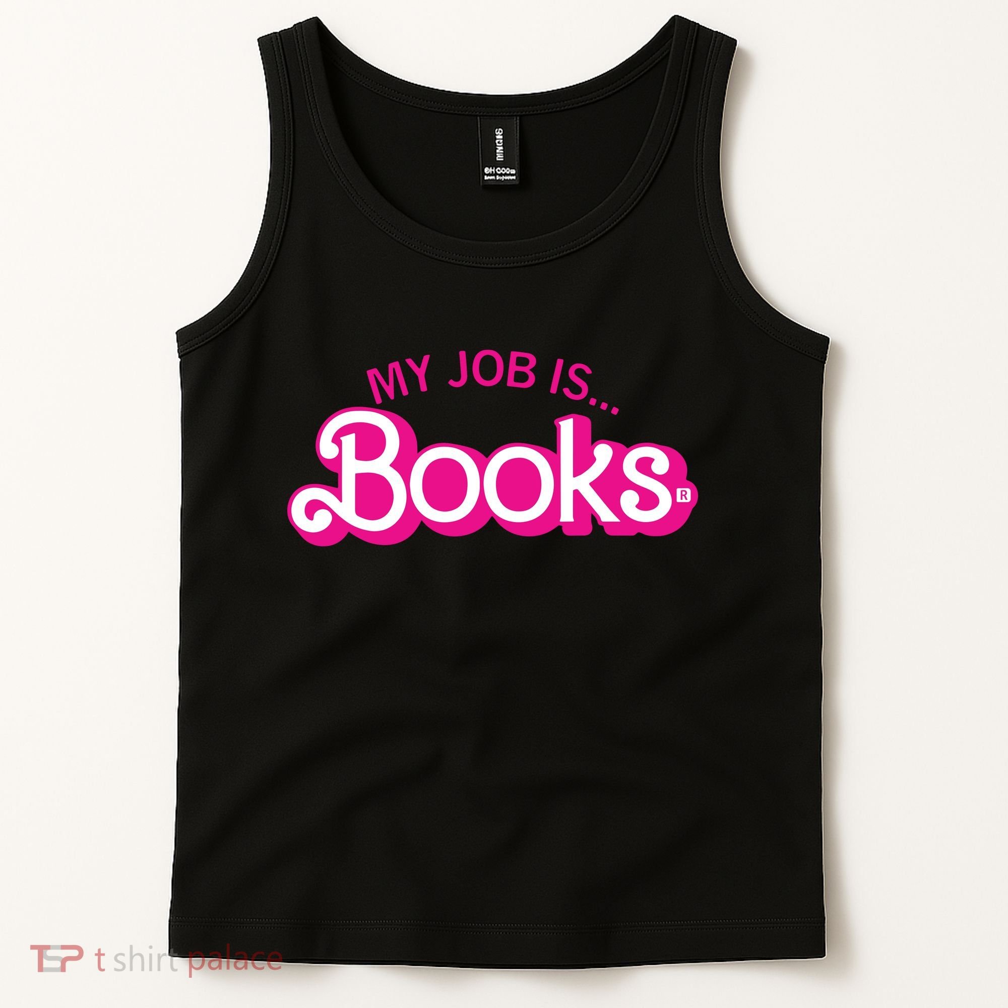 My Job Is Books Retro Pink Style Reading Books Tank Top