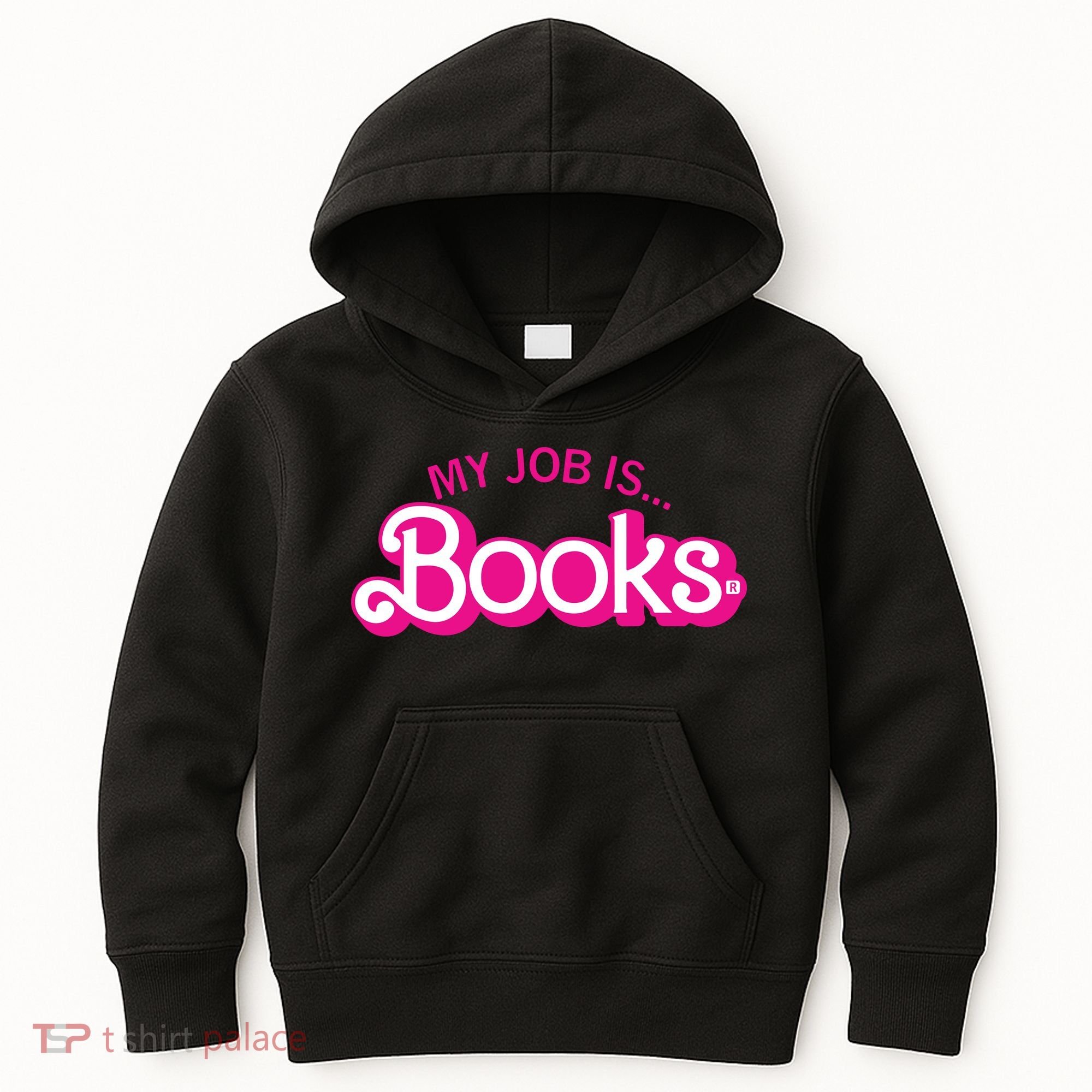 My Job Is Books Retro Pink Style Reading Books Kids Hoodie