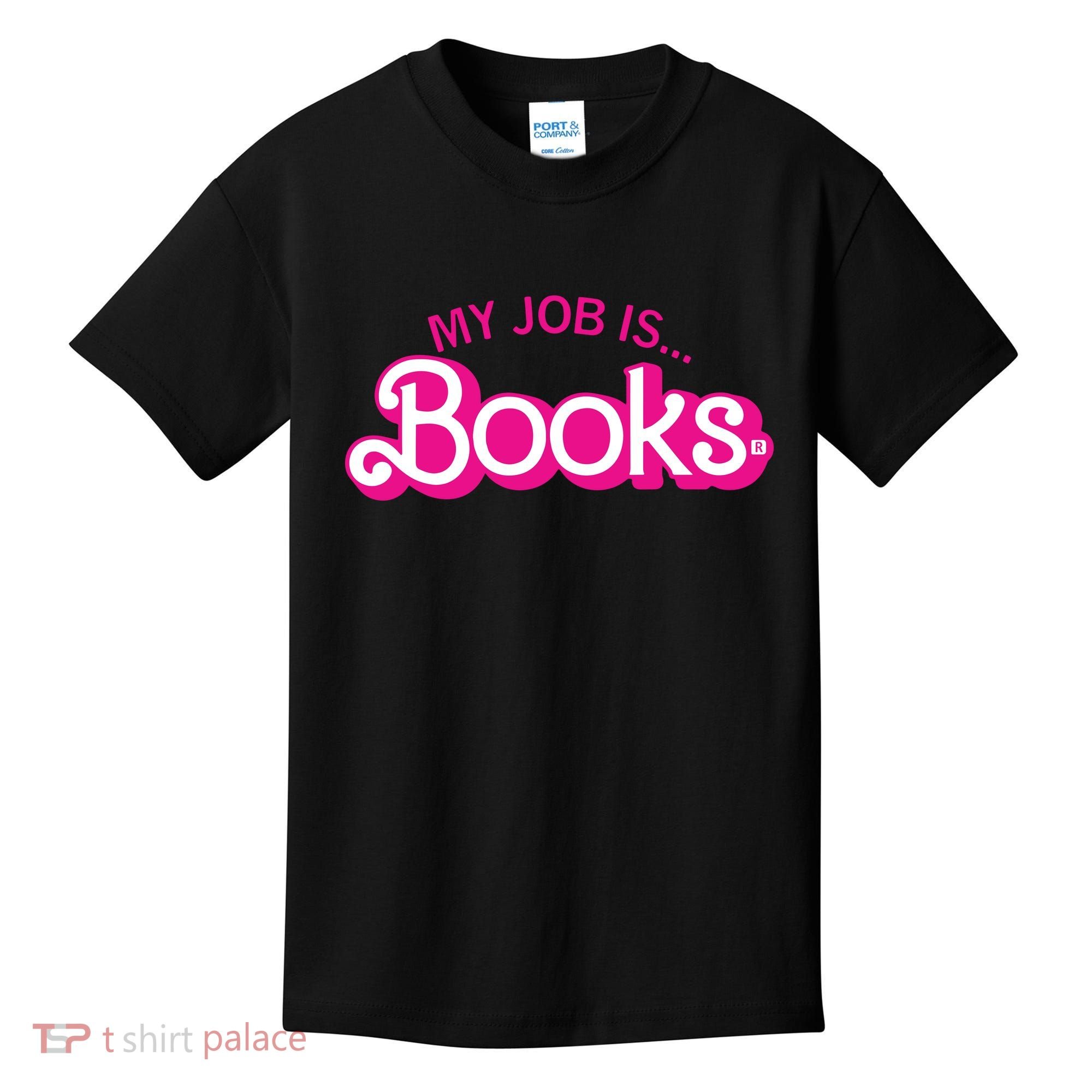 My Job Is Books Retro Pink Style Reading Books Kids T-Shirt