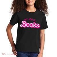 My Job Is Books Retro Pink Style Reading Books Kids T-Shirt thumb 2