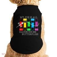 My Job Is All Rainbows & Butterflies Lab Tech Phlebotomist Doggie Tank thumb 0