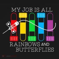 My Job Is All Rainbows & Butterflies Lab Tech Phlebotomist Women's Hoodie thumb 2