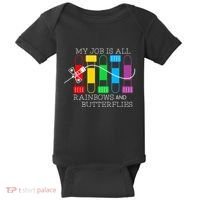 My Job Is All Rainbows & Butterflies Lab Tech Phlebotomist Baby Bodysuit thumb 0