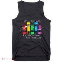My Job Is All Rainbows & Butterflies Lab Tech Phlebotomist Tank Top thumb 0