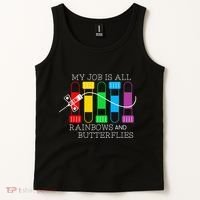 My Job Is All Rainbows & Butterflies Lab Tech Phlebotomist Tank Top thumb 2
