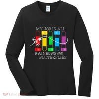 My Job Is All Rainbows & Butterflies Lab Tech Phlebotomist Women's Long Sleeve Shirt thumb 0