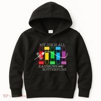 My Job Is All Rainbows & Butterflies Lab Tech Phlebotomist Kids Hoodie thumb 0