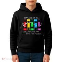 My Job Is All Rainbows & Butterflies Lab Tech Phlebotomist Kids Hoodie thumb 4