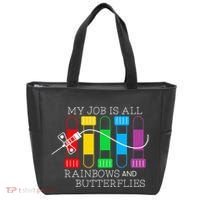 My Job Is All Rainbows & Butterflies Lab Tech Phlebotomist Tote Bag thumb 0