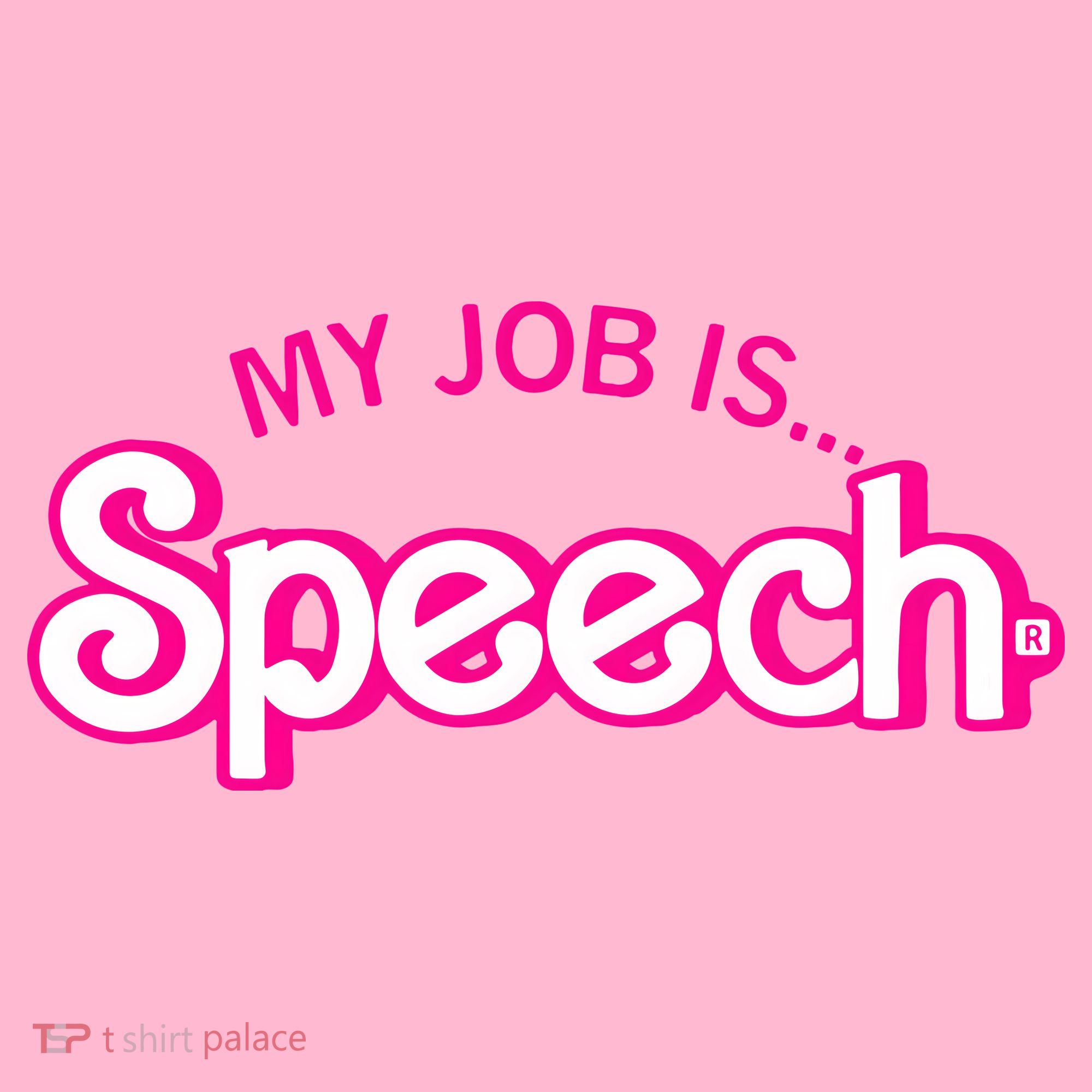My Job Is Speech Therapist SLP Retro Pink Style Speech Gift Pajama Set