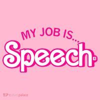 My Job Is Speech Therapist SLP Retro Pink Style Speech Gift Mousepad thumb 1