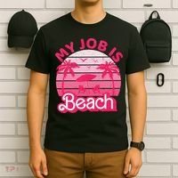 My Job Is Beach Retro Vintage Funny Gift Beach Jobs T-Shirt thumb 6