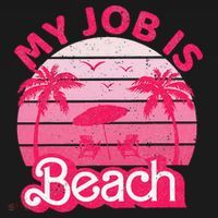 My Job Is Beach Retro Vintage Funny Gift Beach Jobs T-Shirt thumb 7