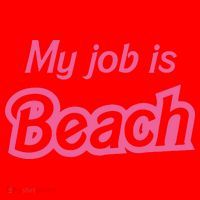 My Job Is Beach Santa Hat thumb 1
