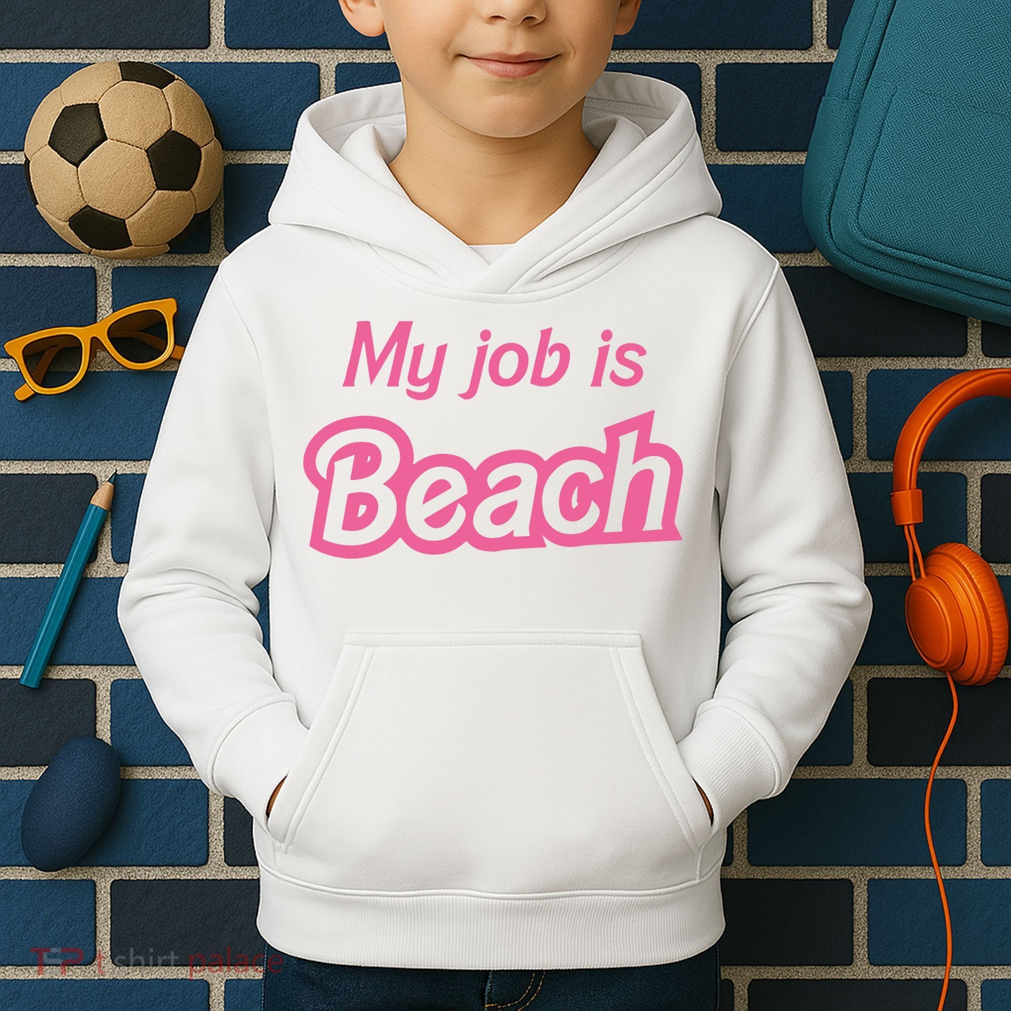 My Job Is Beach Kids Hoodie