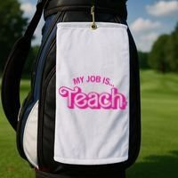 My Job Is Teach Golf Towel thumb 2