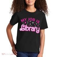 My Job Is A Library Retro Pink Style Reading Books Librarian Kids T-Shirt thumb 2