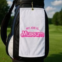 My Job Is Museum Golf Towel thumb 2