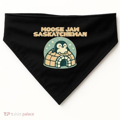 Moose Jaw Saskatchewan Canada Cute Penguin USA-Made Doggie Bandana
