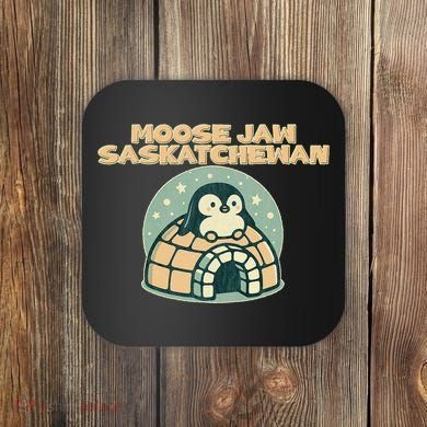 Moose Jaw Saskatchewan Canada Cute Penguin Coaster