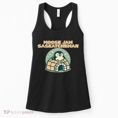 Moose Jaw Saskatchewan Canada Cute Penguin Women's Tank Top