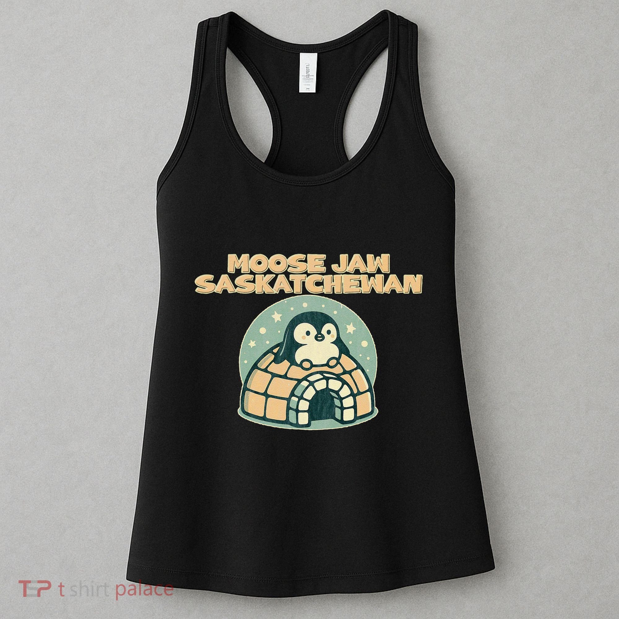 Moose Jaw Saskatchewan Canada Cute Penguin Women's Tank Top
