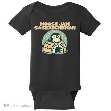 Moose Jaw Saskatchewan Canada Cute Penguin Baby Bodysuit