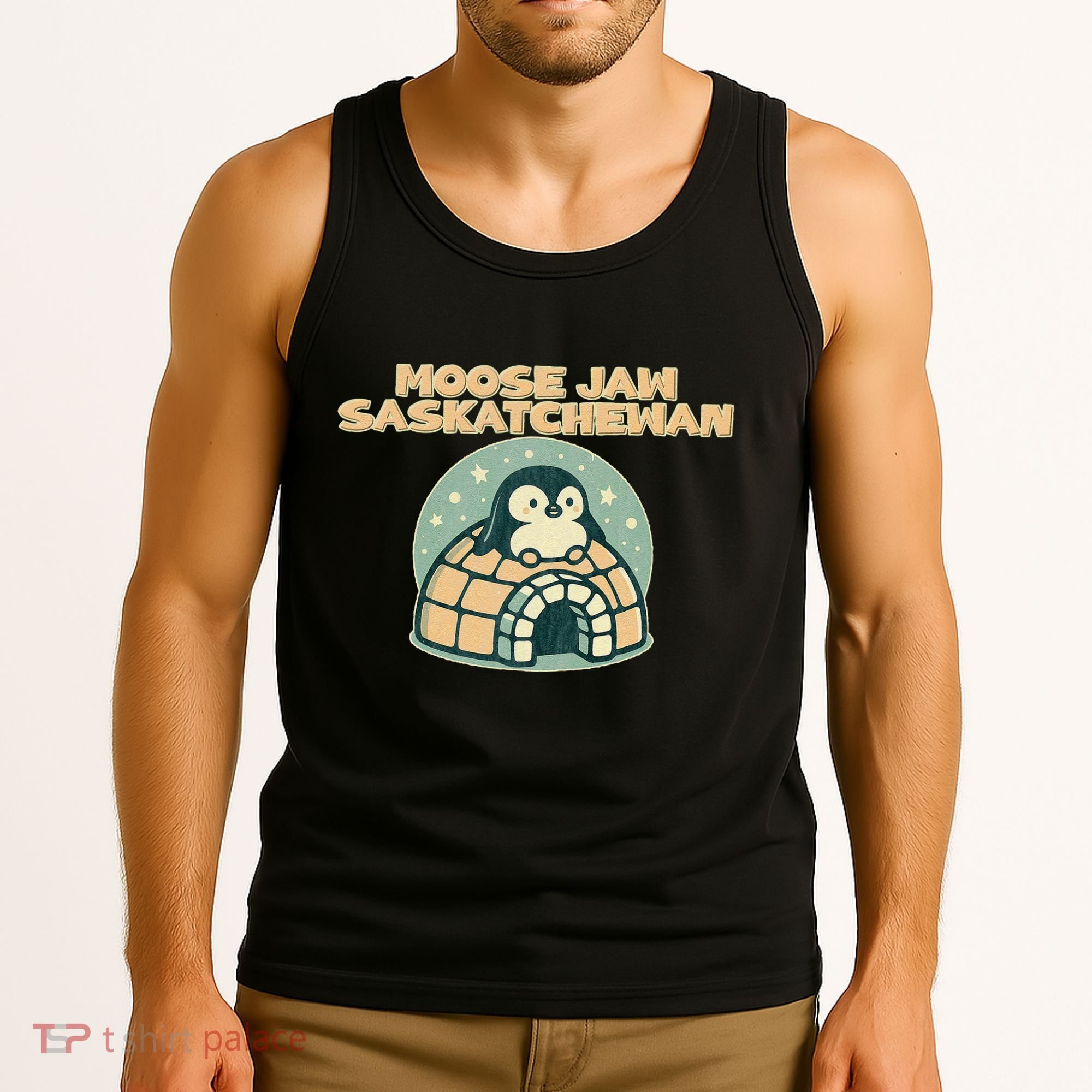 Moose Jaw Saskatchewan Canada Cute Penguin Tank Top